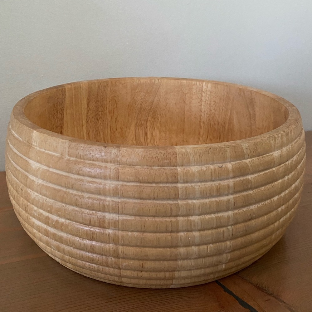 Wooden salad bowl